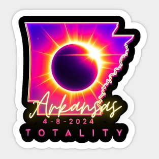 ARKANSAS TOTALITY NEON GLOW TOTAL ECLIPSE 4-8-2024 Sticker